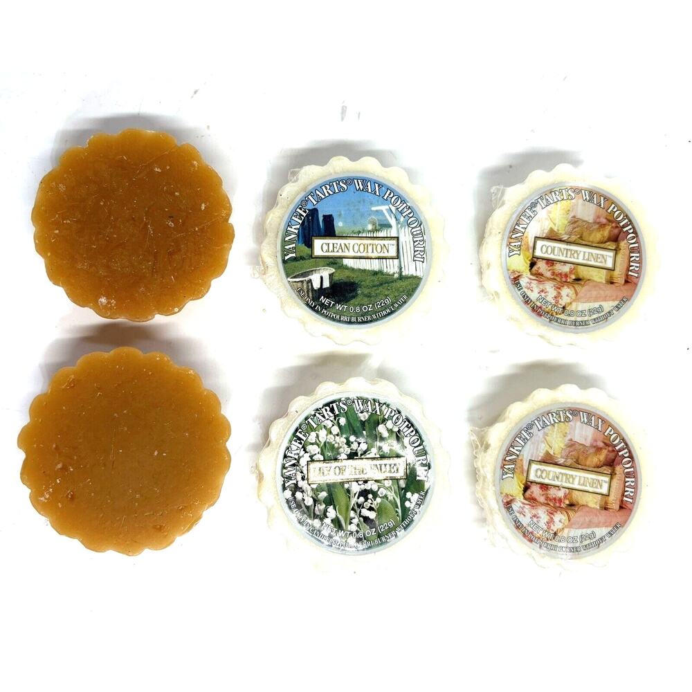 6 Yankee Tarts Wax Candle Melts Lily of the Valley Cotton Misc. 0.8 oz